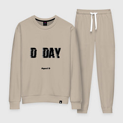 Костюм хлопковый женский D DAY Agust D, цвет: миндальный