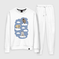 Костюм хлопковый женский БаранОблачность, цвет: белый