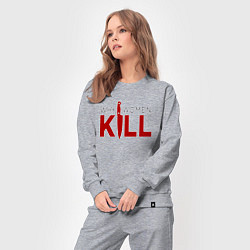 Костюм хлопковый женский Why Women Kill logo, цвет: меланж — фото 2