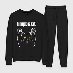 Костюм хлопковый женский Limp Bizkit rock cat, цвет: черный