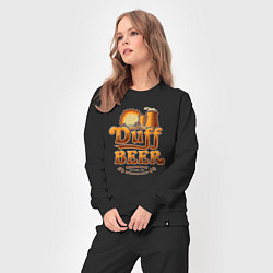 Костюм хлопковый женский Duff beer brewing, цвет: черный — фото 2