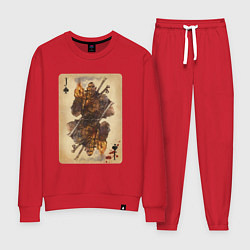 Костюм хлопковый женский Fable III Капитан Сэйкер, валет пики, цвет: красный