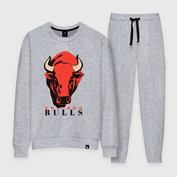 Костюм хлопковый женский Chicago bull, цвет: меланж