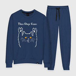 Костюм хлопковый женский Three Days Grace rock cat, цвет: тёмно-синий