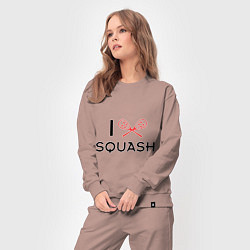 Костюм хлопковый женский I Love Squash, цвет: пыльно-розовый — фото 2