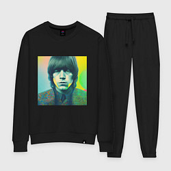 Костюм хлопковый женский Brian Jones Pop Glitch Art, цвет: черный