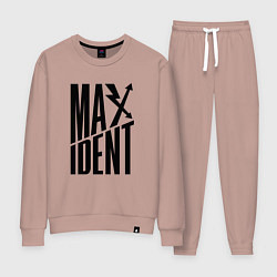 Костюм хлопковый женский Maxident - black - stray kids, цвет: пыльно-розовый