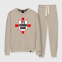 Костюм хлопковый женский England coming home, цвет: миндальный