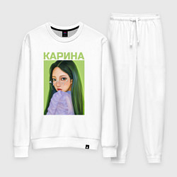 Костюм хлопковый женский Карина Aespa, цвет: белый