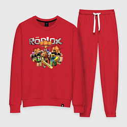 Женский костюм Роблокс на фоне взрыва roblox
