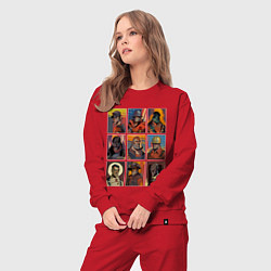 Костюм хлопковый женский Team fortress 2 - портреты персонажей, цвет: красный — фото 2