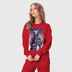 Костюм хлопковый женский Джонни Депп - хэллоуин - фантазия, цвет: красный — фото 2