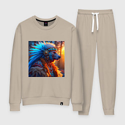 Женский костюм Медведь-индеец от нейросети