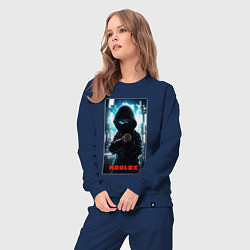 Костюм хлопковый женский Roblox hacker, цвет: тёмно-синий — фото 2
