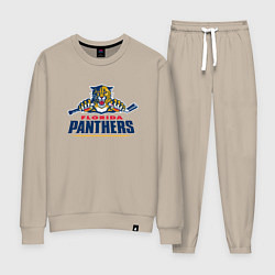 Костюм хлопковый женский Florida panthers - hockey team, цвет: миндальный