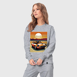 Костюм хлопковый женский Авто Ягуар, цвет: меланж — фото 2