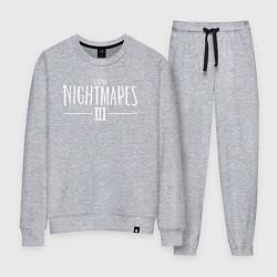 Костюм хлопковый женский Little nightmares 3 logo, цвет: меланж