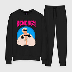 Костюм хлопковый женский Кен и Барби, цвет: черный