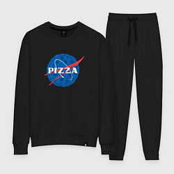 Костюм хлопковый женский Pizza x NASA, цвет: черный