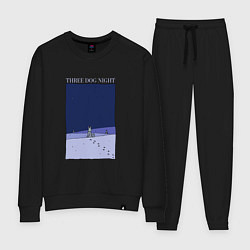 Костюм хлопковый женский Three dog night, цвет: черный