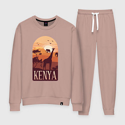 Костюм хлопковый женский Kenya, цвет: пыльно-розовый