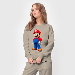 Костюм хлопковый женский Марио стоит, цвет: миндальный — фото 2