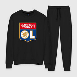 Костюм хлопковый женский Olympique lyonnais fc, цвет: черный