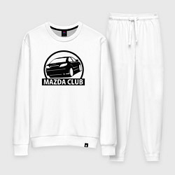 Костюм хлопковый женский Mazda club, цвет: белый