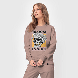 Костюм хлопковый женский Bloom inside, цвет: пыльно-розовый — фото 2