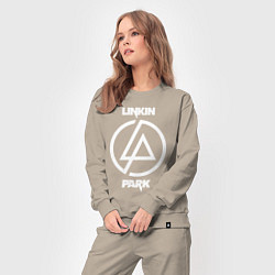 Костюм хлопковый женский Linkin Park logo, цвет: миндальный — фото 2