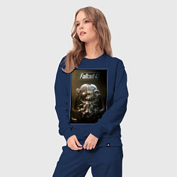 Костюм хлопковый женский Fallout armour poster, цвет: тёмно-синий — фото 2