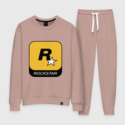 Костюм хлопковый женский Rockstar, цвет: пыльно-розовый