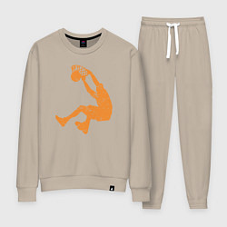 Костюм хлопковый женский Shaq dunk, цвет: миндальный