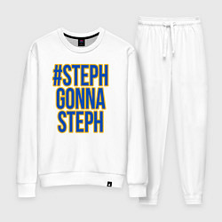 Костюм хлопковый женский Steph gonna Steph, цвет: белый