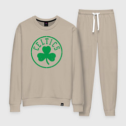 Костюм хлопковый женский Boston Celtics clover, цвет: миндальный