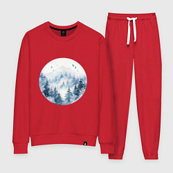 Женский костюм Горы в тумане в круге