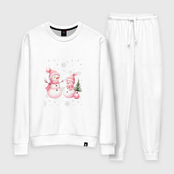 Женский костюм Два снеговика на снегу