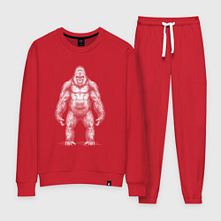 Костюм хлопковый женский Конг, цвет: красный