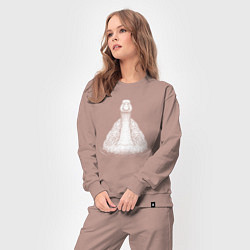 Костюм хлопковый женский Гусь анфас, цвет: пыльно-розовый — фото 2