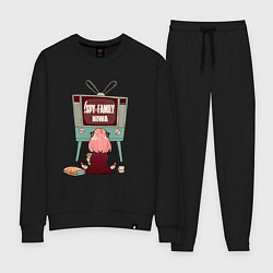 Костюм хлопковый женский Аня из аниме и манги spy x family, цвет: черный