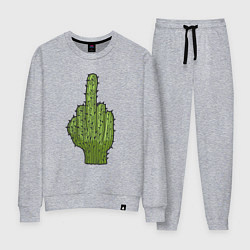 Костюм хлопковый женский Cactus fuck, цвет: меланж