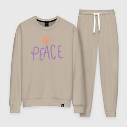 Костюм хлопковый женский My peace, цвет: миндальный