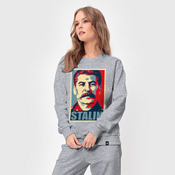 Костюм хлопковый женский Face Stalin, цвет: меланж — фото 2