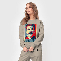 Костюм хлопковый женский Face Stalin, цвет: миндальный — фото 2