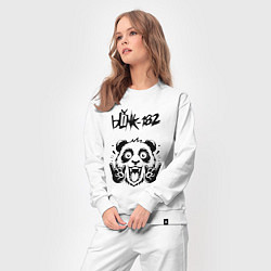 Костюм хлопковый женский Blink 182 - rock panda, цвет: белый — фото 2