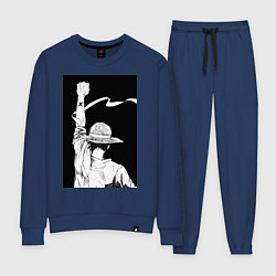 Костюм хлопковый женский Ван Пис Луффи Монки Д, цвет: тёмно-синий
