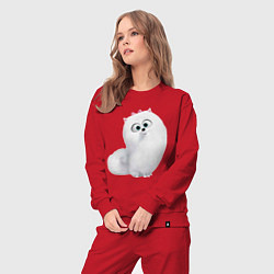 Костюм хлопковый женский Белая кошка Гиджет, цвет: красный — фото 2