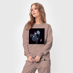 Костюм хлопковый женский Pluxary, цвет: пыльно-розовый — фото 2