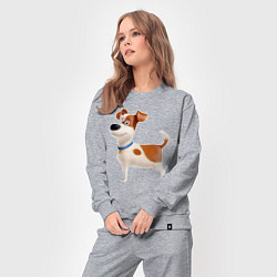 Костюм хлопковый женский Пес Макс, цвет: меланж — фото 2