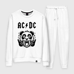 Костюм хлопковый женский AC DC - rock panda, цвет: белый